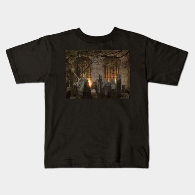 The Old Jewish Cemetery of Prague Kids T-Shirt by AlexaZari